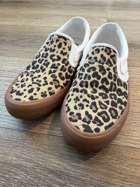 Leopard Print Slip-On Sneakers